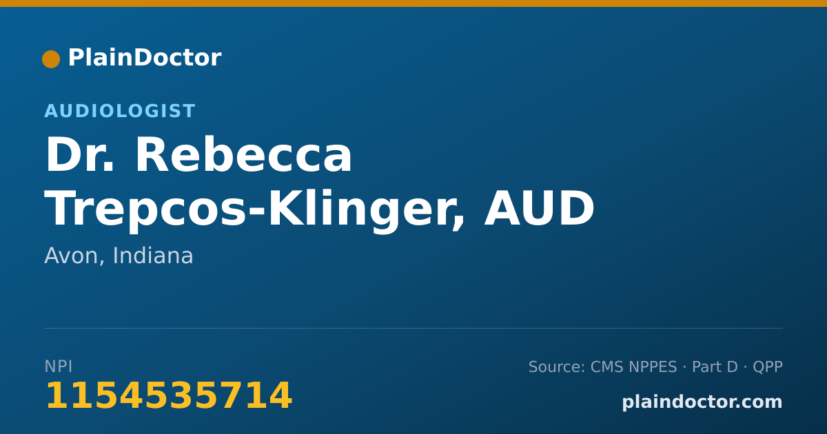 Shareable card for Rebecca Trepcos-Klinger, AUD - Audiologist, Avon, IN