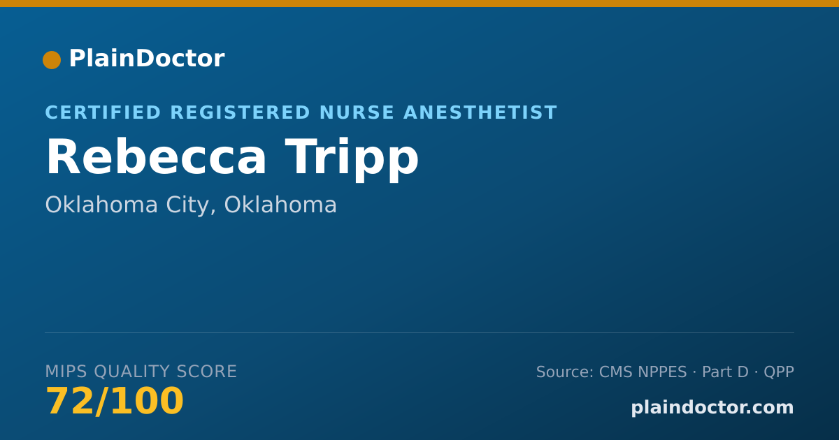 Shareable card for Rebecca Tripp - Certified Registered Nurse Anesthetist, Oklahoma City, OK