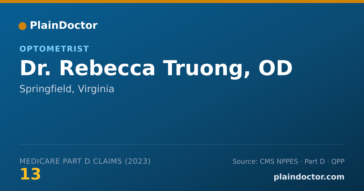 Shareable card for Rebecca Truong, OD - Optometrist, Springfield, VA
