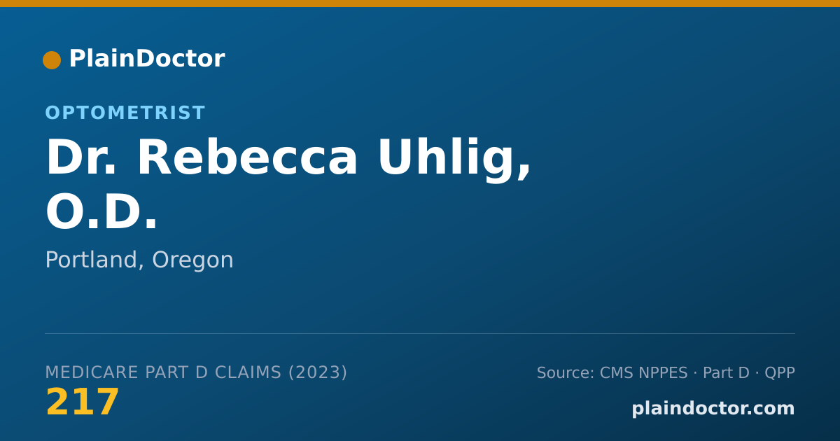 Shareable card for Rebecca Uhlig, O.D. - Optometrist, Portland, OR
