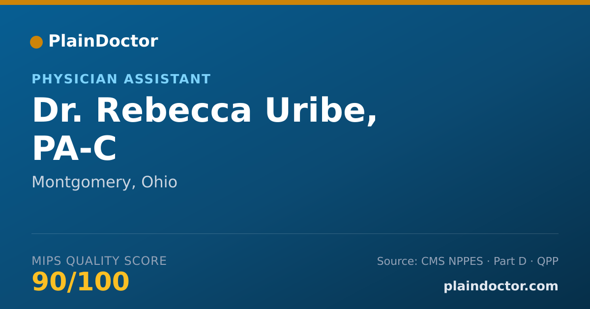Shareable card for Rebecca Uribe, PA-C - Physician Assistant, Montgomery, OH
