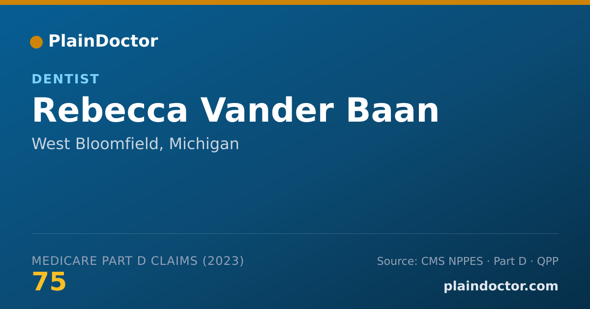 Shareable card for Rebecca Vander Baan - Dentist, West Bloomfield, MI