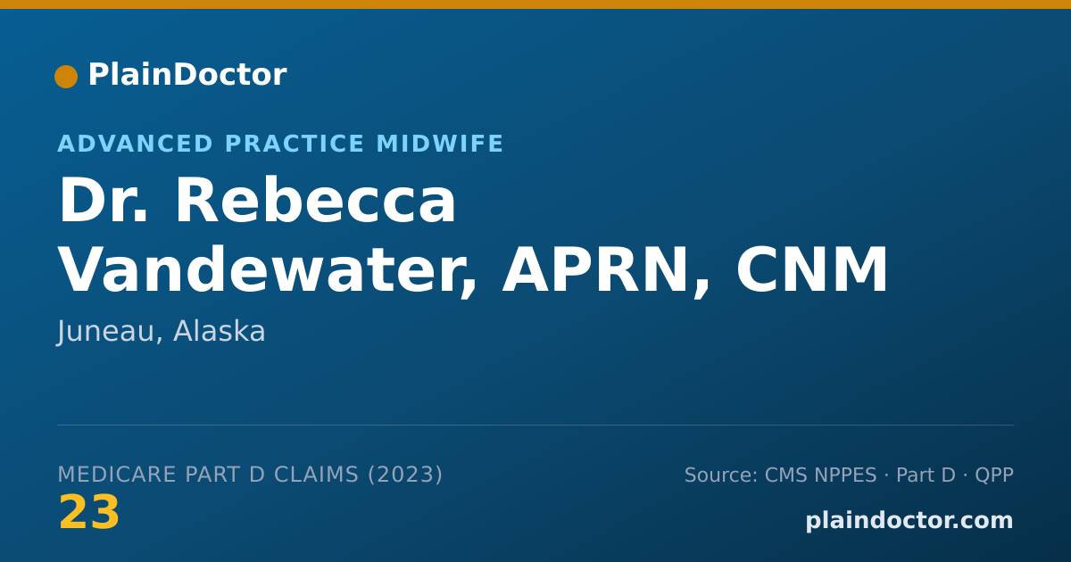 Shareable card for Rebecca Vandewater, APRN, CNM - Advanced Practice Midwife, Juneau, AK