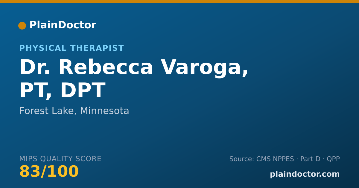 Shareable card for Rebecca Varoga, PT, DPT - Physical Therapist, Forest Lake, MN