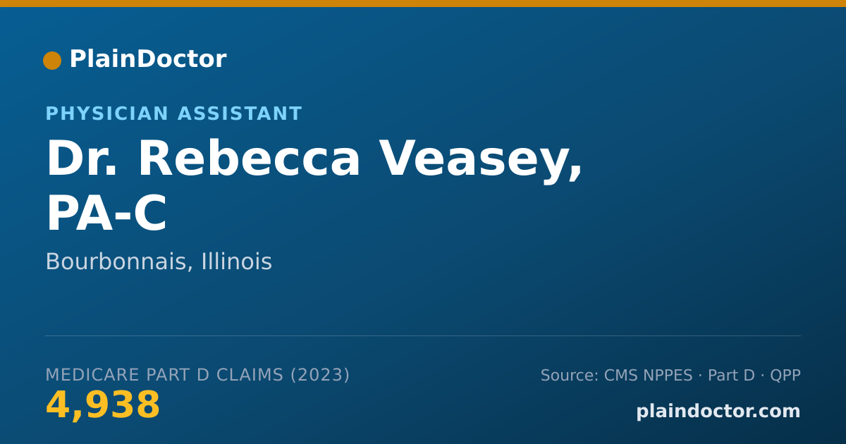 Shareable card for Rebecca Veasey, PA-C - Physician Assistant, Bourbonnais, IL