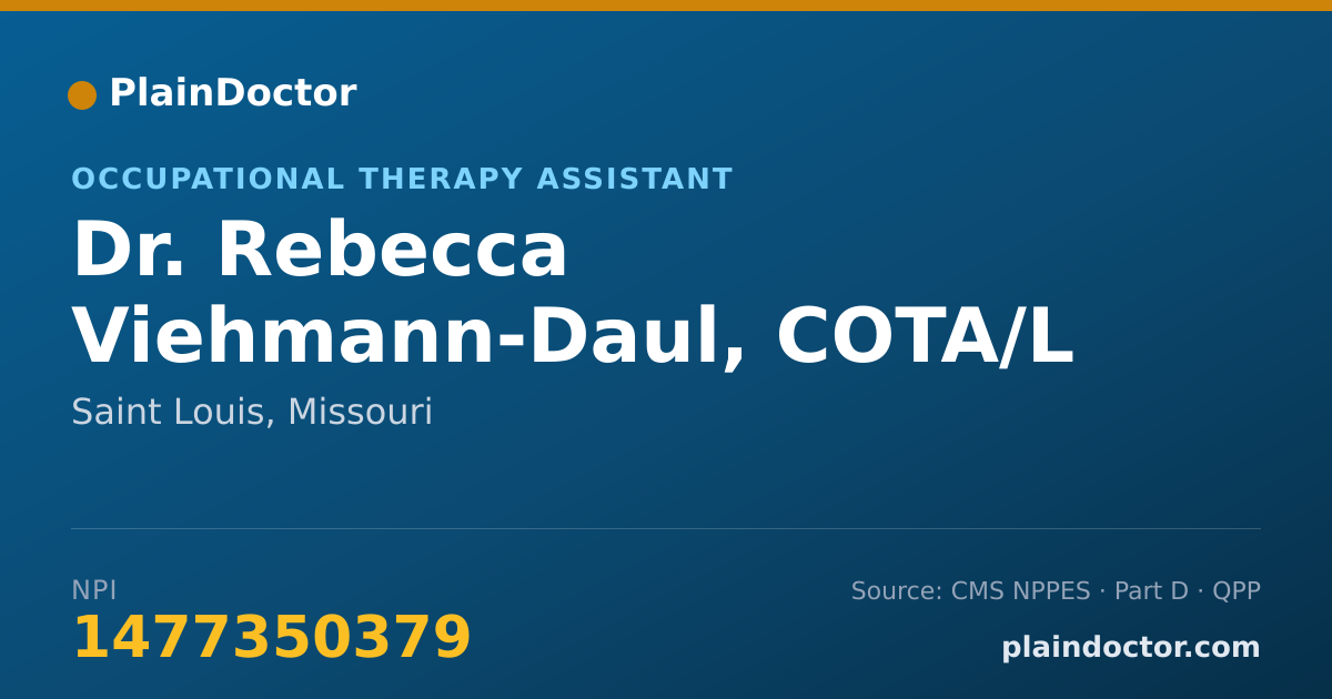 Shareable card for Rebecca Viehmann-Daul, COTA/L - Occupational Therapy Assistant, Saint Louis, MO
