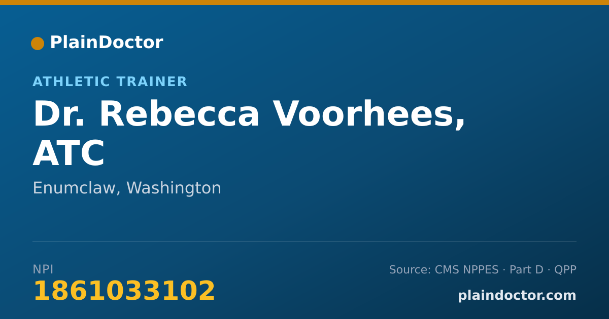 Shareable card for Rebecca Voorhees, ATC - Athletic Trainer, Enumclaw, WA