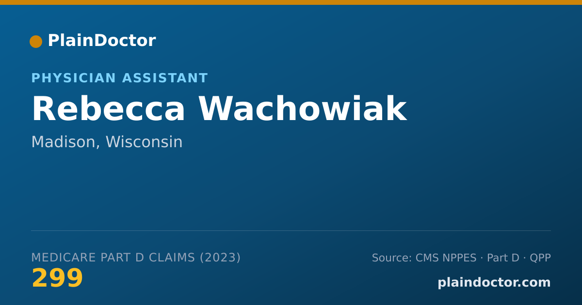Shareable card for Rebecca Wachowiak - Physician Assistant, Madison, WI