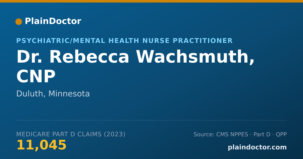 Shareable card for Rebecca Wachsmuth, CNP - Psychiatric/Mental Health Nurse Practitioner, Duluth, MN