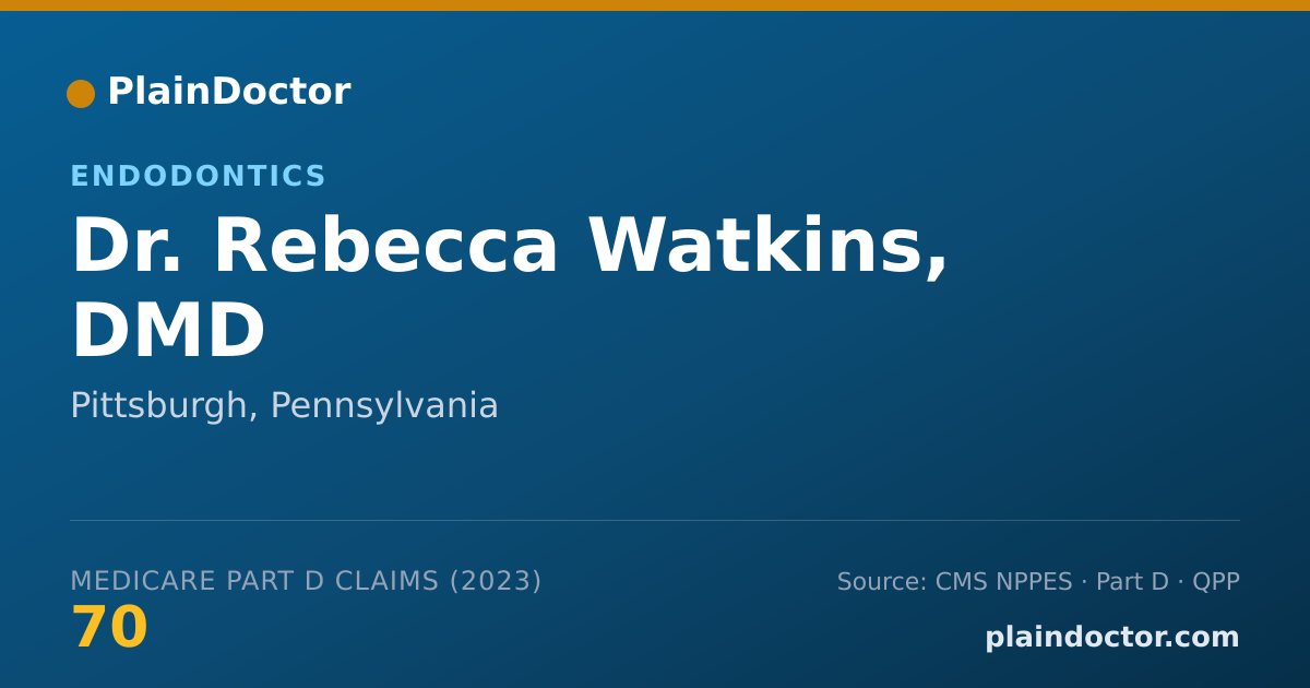 Shareable card for Rebecca Watkins, DMD - Endodontics, Pittsburgh, PA