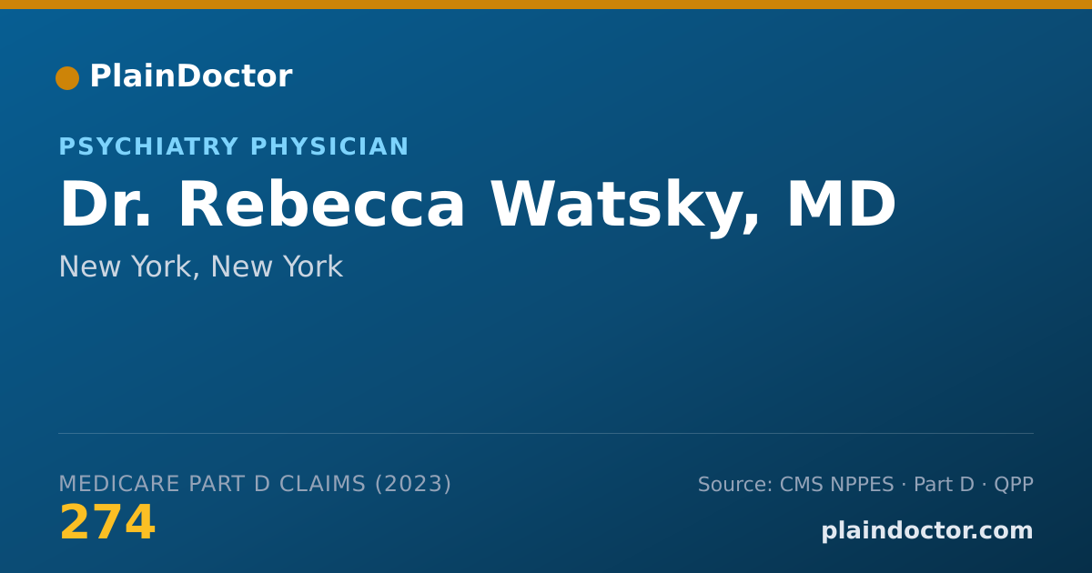 Shareable card for Rebecca Watsky, MD - Psychiatry Physician, New York, NY