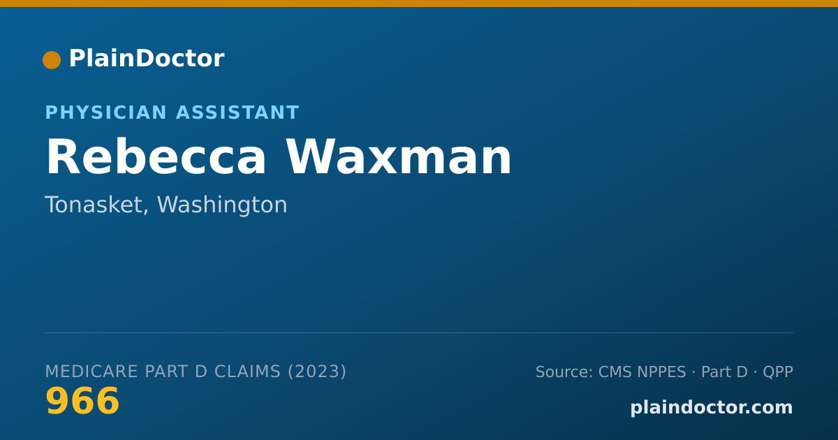 Shareable card for Rebecca Waxman - Physician Assistant, Tonasket, WA
