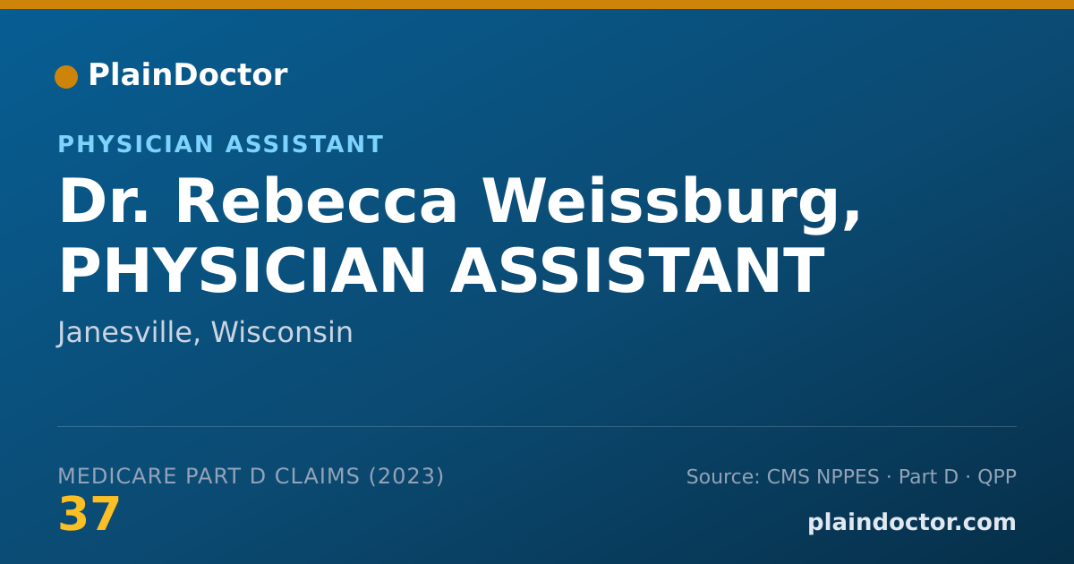 Shareable card for Rebecca Weissburg, PHYSICIAN ASSISTANT - Physician Assistant, Janesville, WI
