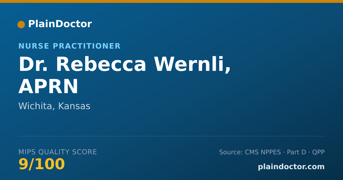 Shareable card for Rebecca Wernli, APRN - Nurse Practitioner, Wichita, KS