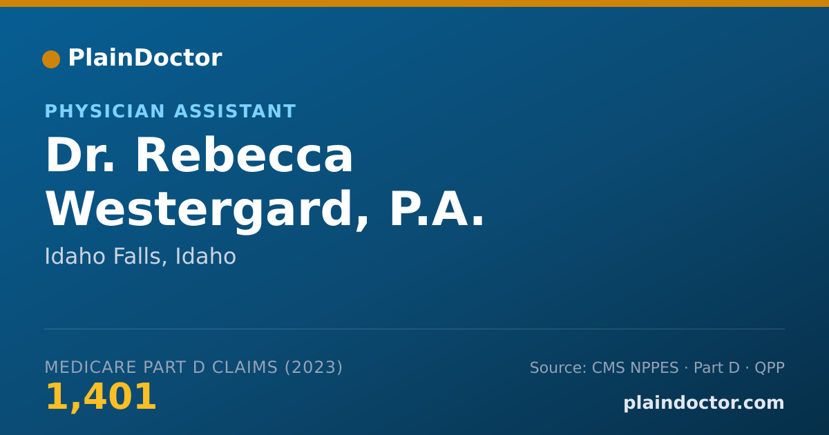 Shareable card for Rebecca Westergard, P.A. - Physician Assistant, Idaho Falls, ID