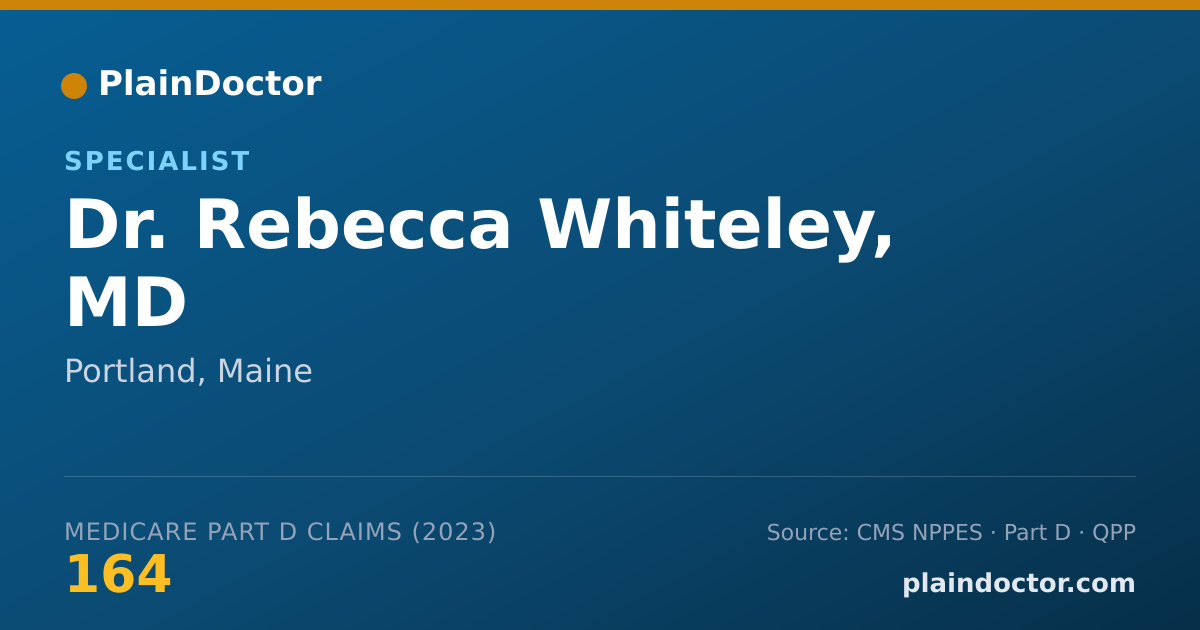Shareable card for Rebecca Whiteley, MD - Specialist, Portland, ME