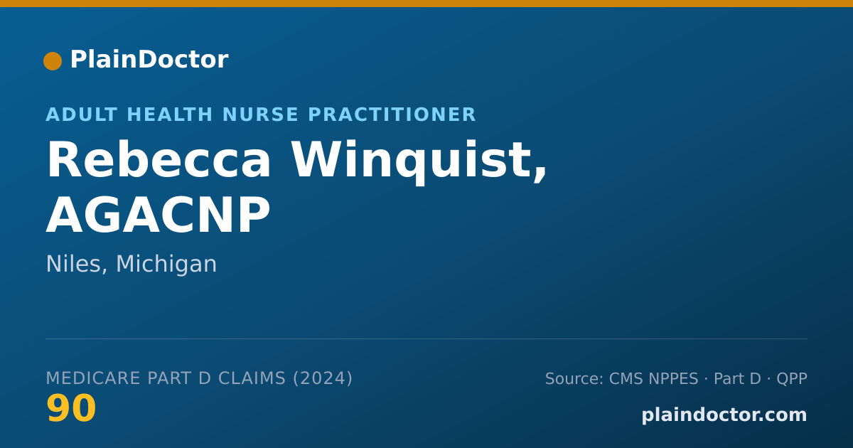 Shareable card for Rebecca Winquist, AGACNP - Adult Health Nurse Practitioner, Niles, MI