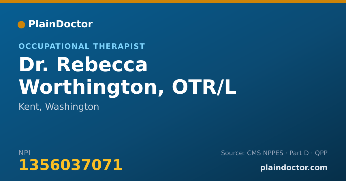 Shareable card for Rebecca Worthington, OTR/L - Occupational Therapist, Kent, WA