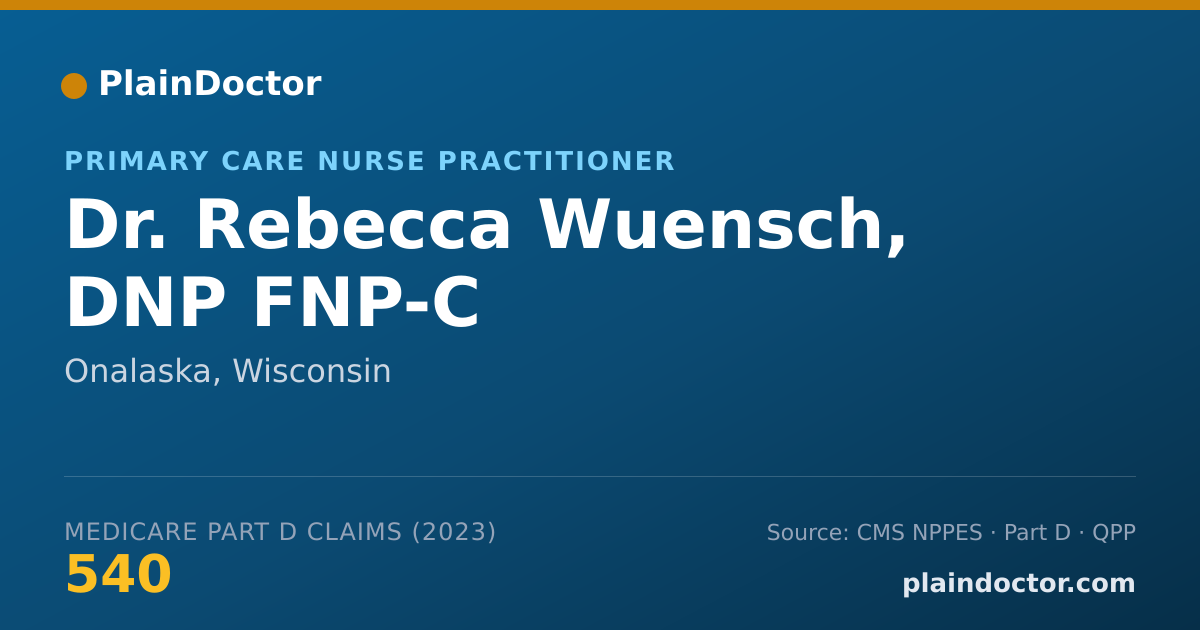 Shareable card for Rebecca Wuensch, DNP FNP-C - Primary Care Nurse Practitioner, Onalaska, WI