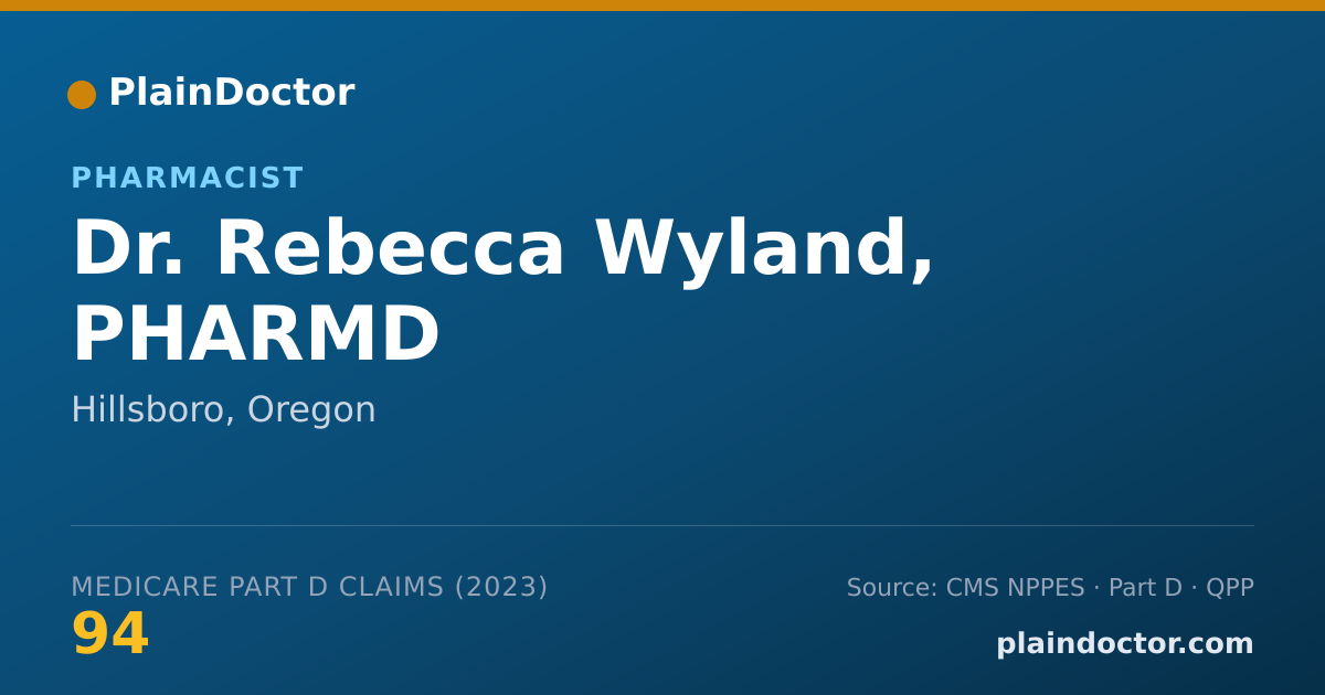 Shareable card for Rebecca Wyland, PHARMD - Pharmacist, Hillsboro, OR