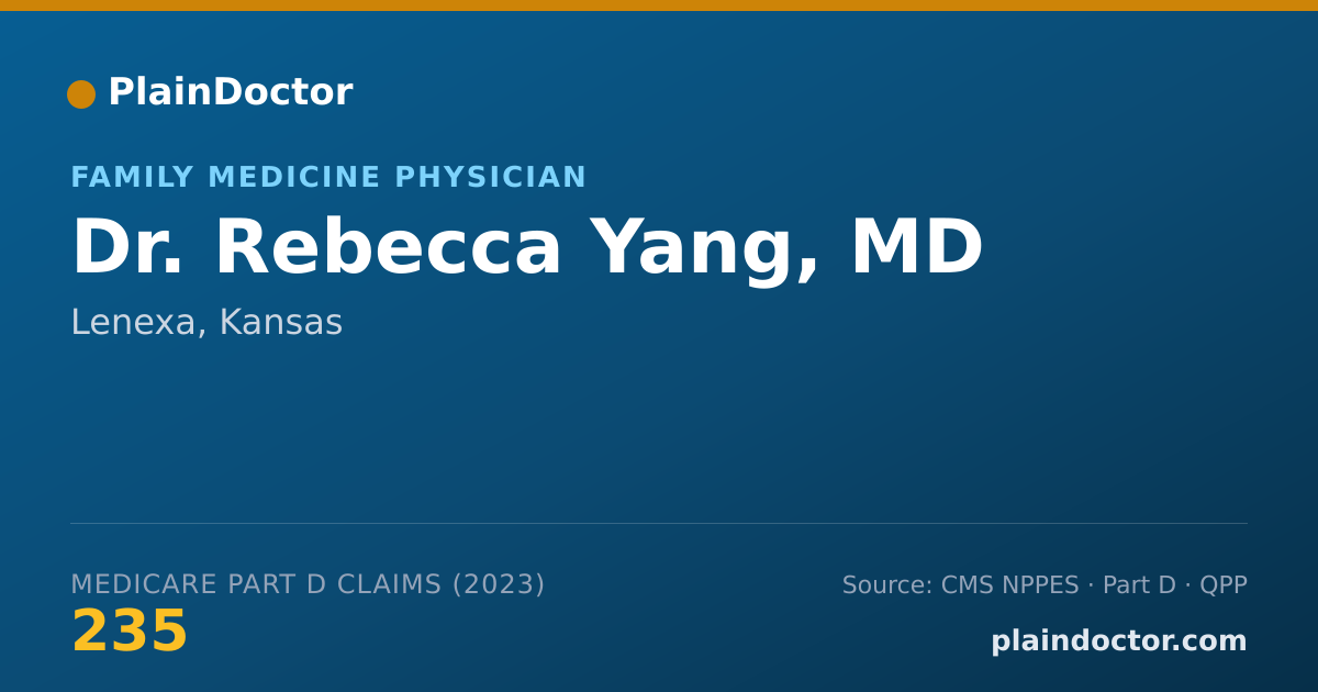 Shareable card for Rebecca Yang, MD - Family Medicine Physician, Lenexa, KS