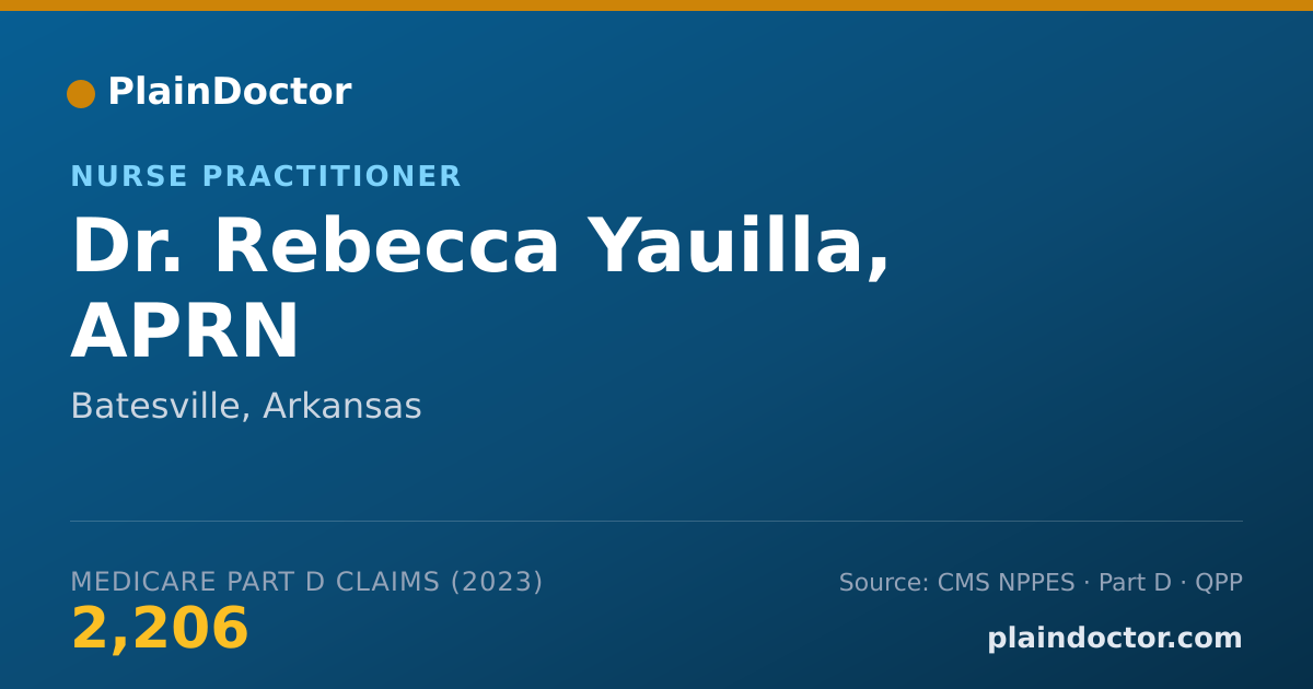 Shareable card for Rebecca Yauilla, APRN - Nurse Practitioner, Batesville, AR