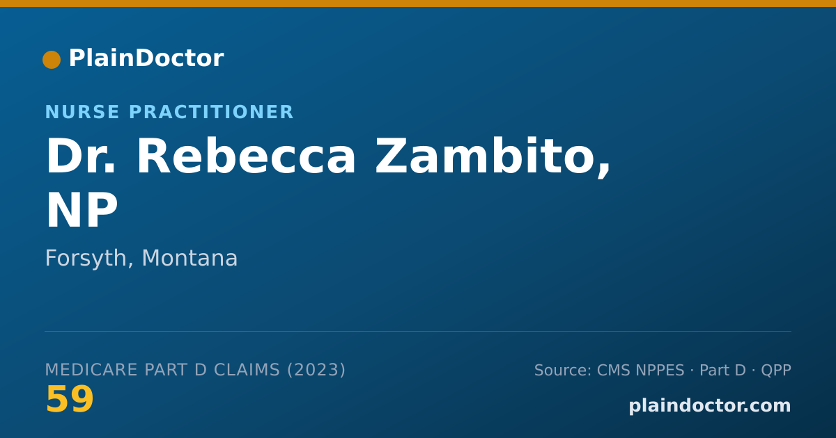 Shareable card for Rebecca Zambito, NP - Nurse Practitioner, Forsyth, MT
