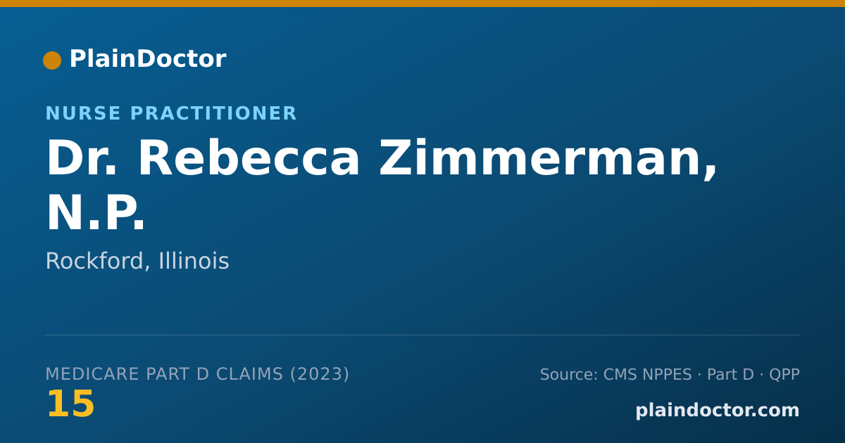 Shareable card for Rebecca Zimmerman, N.P. - Nurse Practitioner, Rockford, IL