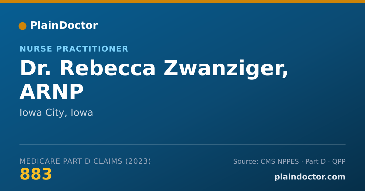 Shareable card for Rebecca Zwanziger, ARNP - Nurse Practitioner, Iowa City, IA