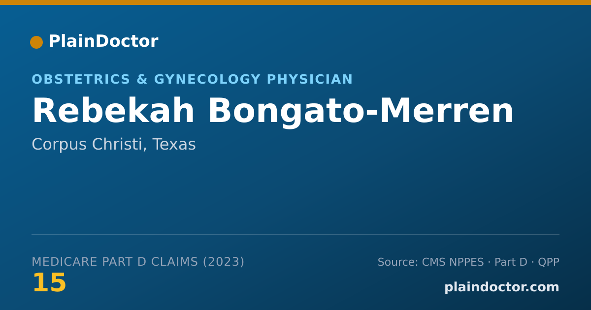 Shareable card for Rebekah Bongato-Merren - Obstetrics & Gynecology Physician, Corpus Christi, TX
