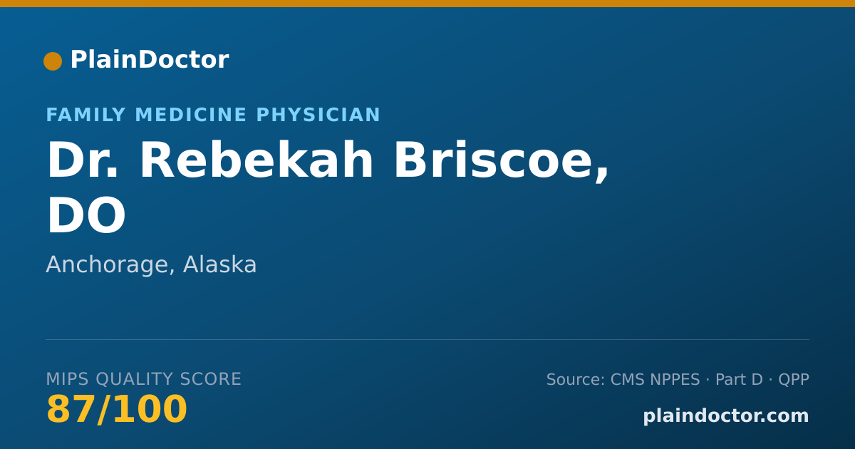 Shareable card for Rebekah Briscoe, DO - Family Medicine Physician, Anchorage, AK