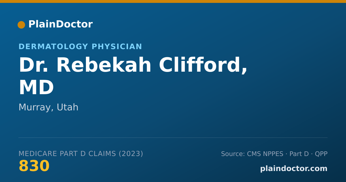 Shareable card for Rebekah Clifford, MD - Dermatology Physician, Murray, UT
