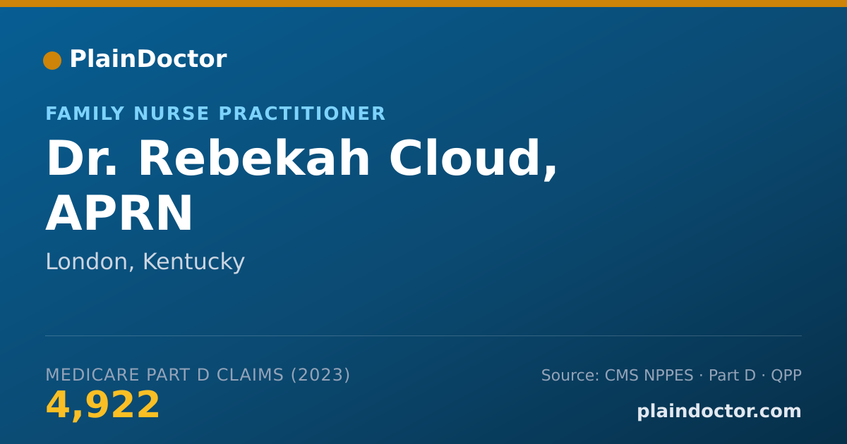 Shareable card for Rebekah Cloud, APRN - Family Nurse Practitioner, London, KY