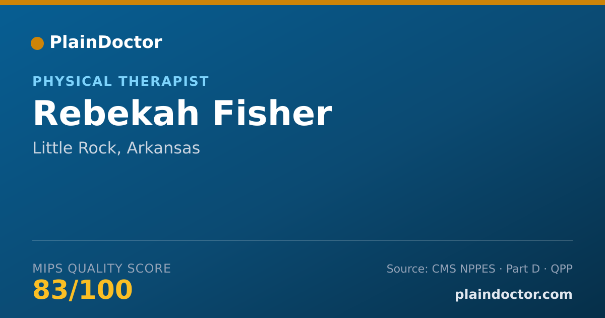 Shareable card for Rebekah Fisher - Physical Therapist, Little Rock, AR