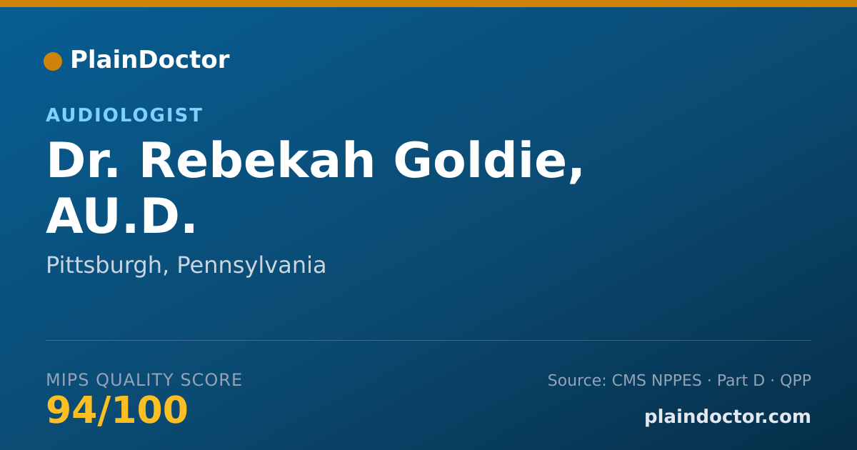 Shareable card for Rebekah Goldie, AU.D. - Audiologist, Pittsburgh, PA