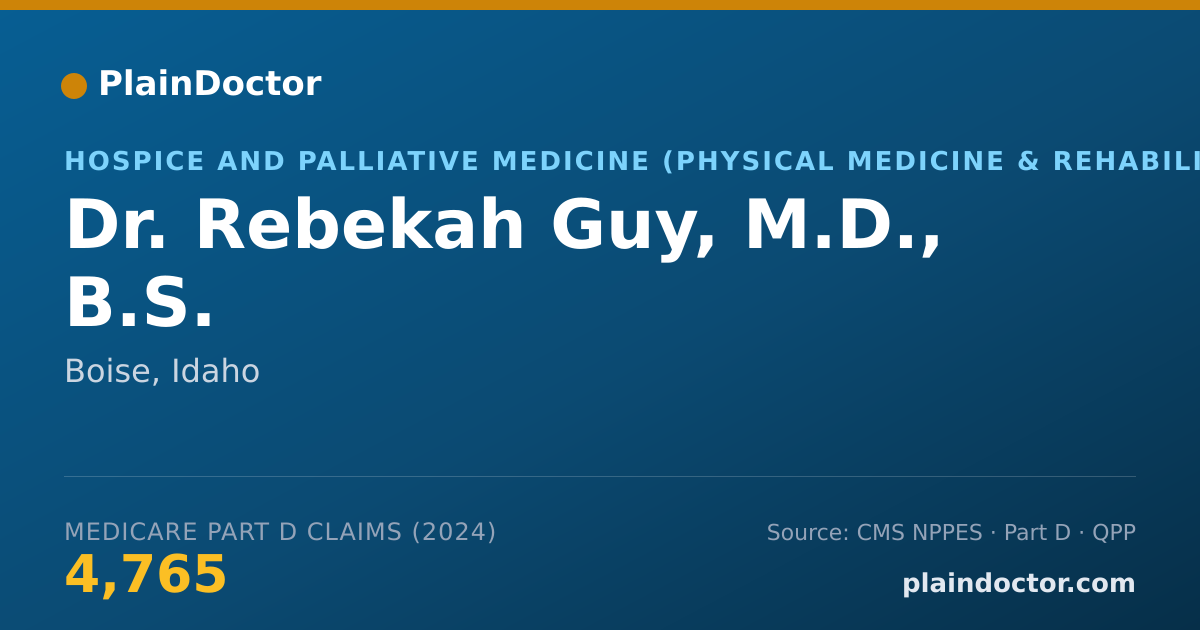Shareable card for Rebekah Guy, M.D., B.S. - Hospice and Palliative Medicine (Physical Medicine & Rehabilitation) Physician, Boise, ID