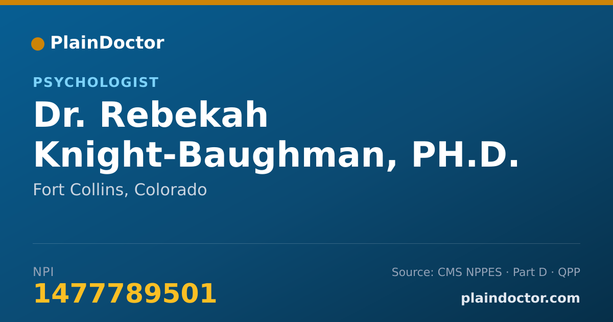 Shareable card for Rebekah Knight-Baughman, PH.D. - Psychologist, Fort Collins, CO