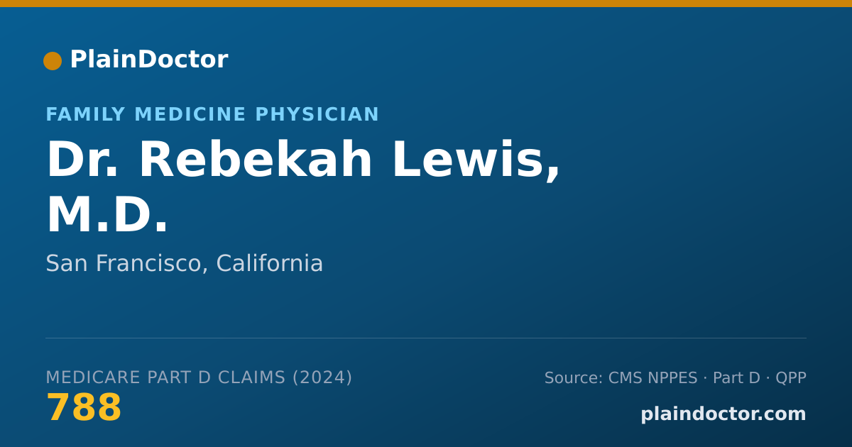 Shareable card for Rebekah Lewis, M.D. - Family Medicine Physician, San Francisco, CA