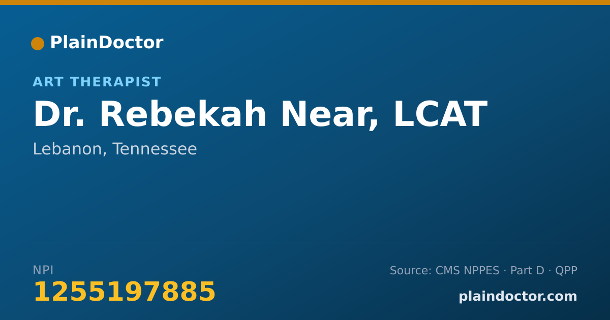 Shareable card for Rebekah Near, LCAT - Art Therapist, Lebanon, TN