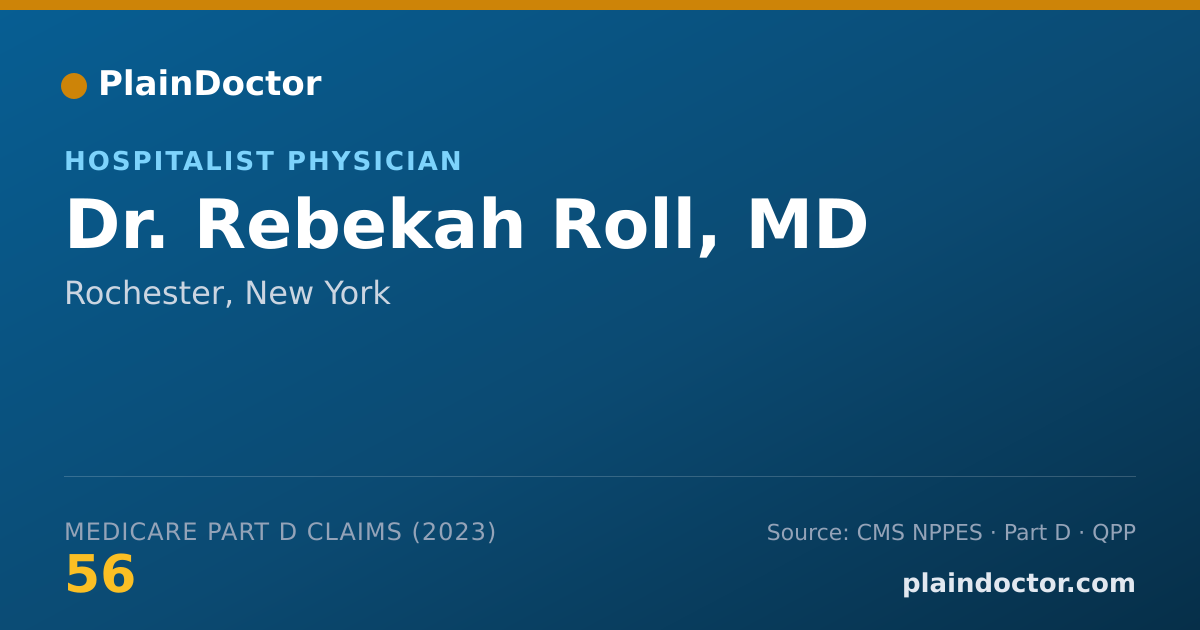 Shareable card for Rebekah Roll, MD - Hospitalist Physician, Rochester, NY