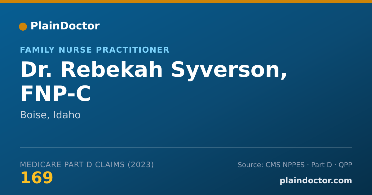 Shareable card for Rebekah Syverson, FNP-C - Family Nurse Practitioner, Boise, ID