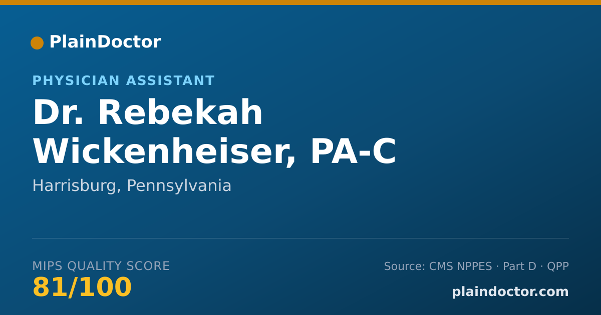 Shareable card for Rebekah Wickenheiser, PA-C - Physician Assistant, Harrisburg, PA