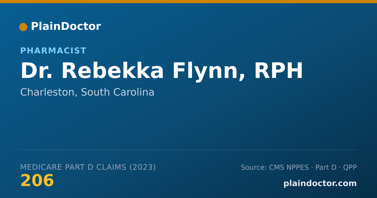 Shareable card for Rebekka Flynn, RPH - Pharmacist, Charleston, SC
