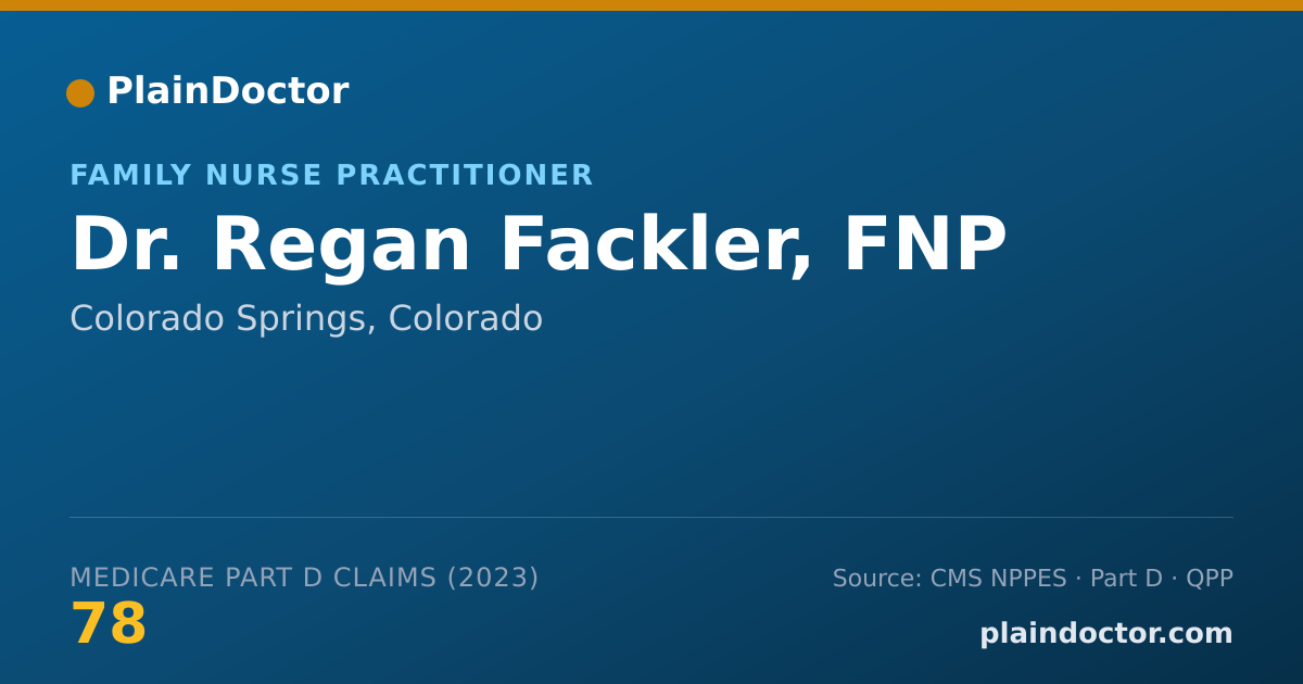 Shareable card for Regan Fackler, FNP - Family Nurse Practitioner, Colorado Springs, CO