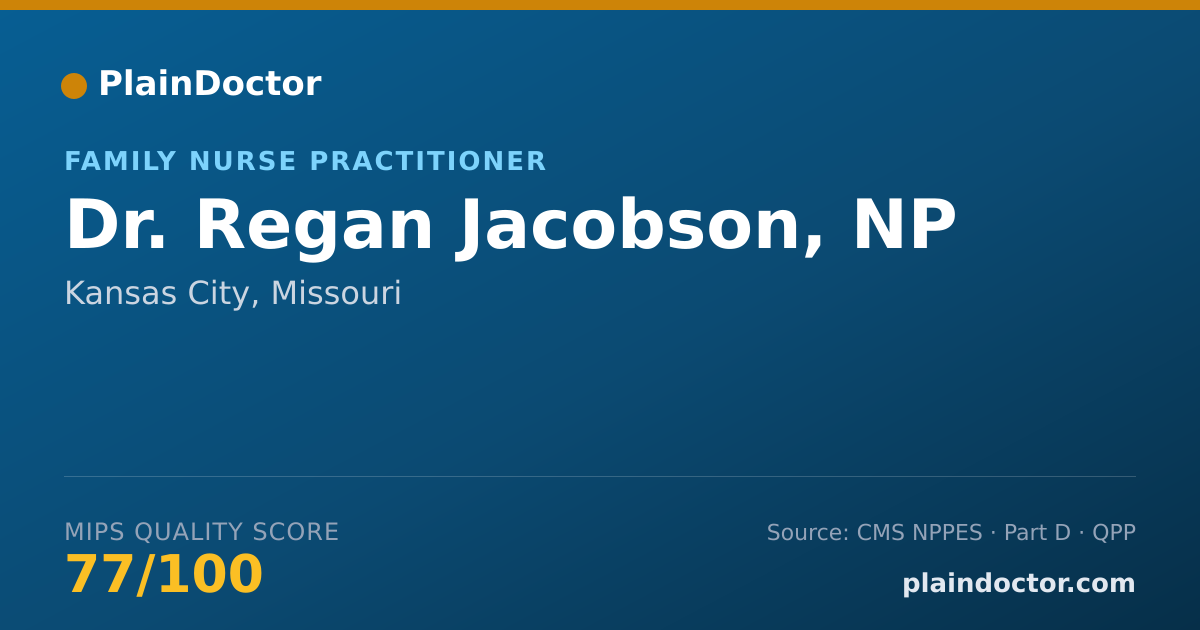 Shareable card for Regan Jacobson, NP - Family Nurse Practitioner, Kansas City, MO