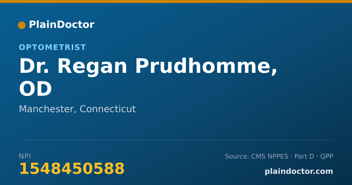 Shareable card for Regan Prudhomme, OD - Optometrist, Manchester, CT