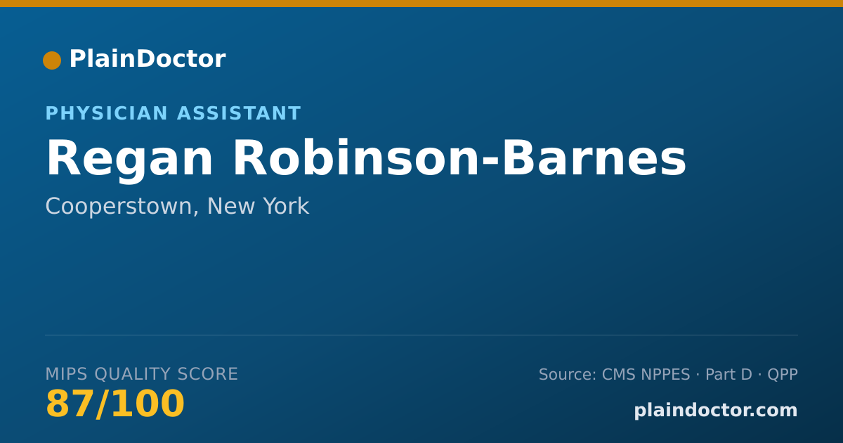 Shareable card for Regan Robinson-Barnes - Physician Assistant, Cooperstown, NY