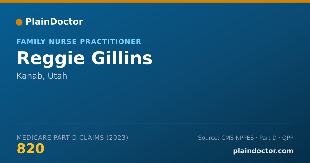 Shareable card for Reggie Gillins - Family Nurse Practitioner, Kanab, UT