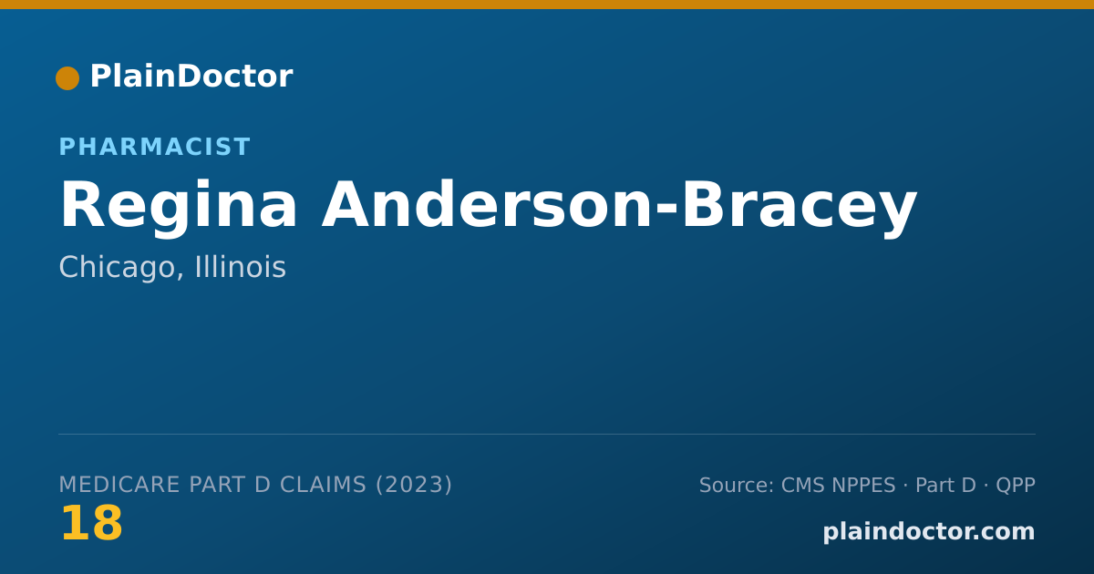 Shareable card for Regina Anderson-Bracey - Pharmacist, Chicago, IL