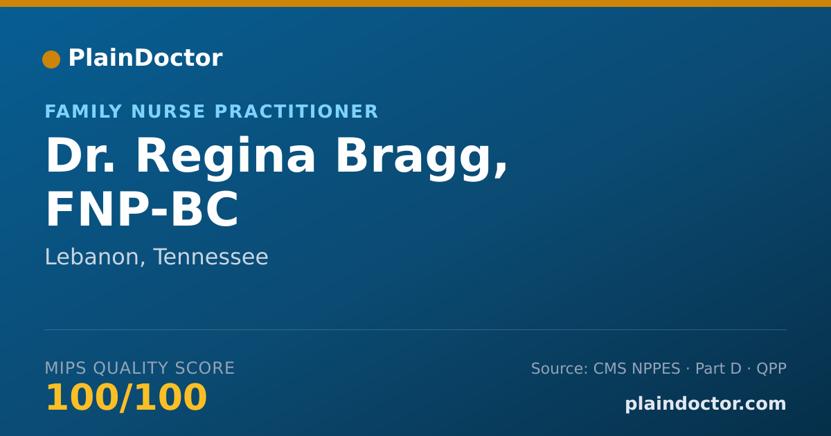 Shareable card for Regina Bragg, FNP-BC - Family Nurse Practitioner, Lebanon, TN